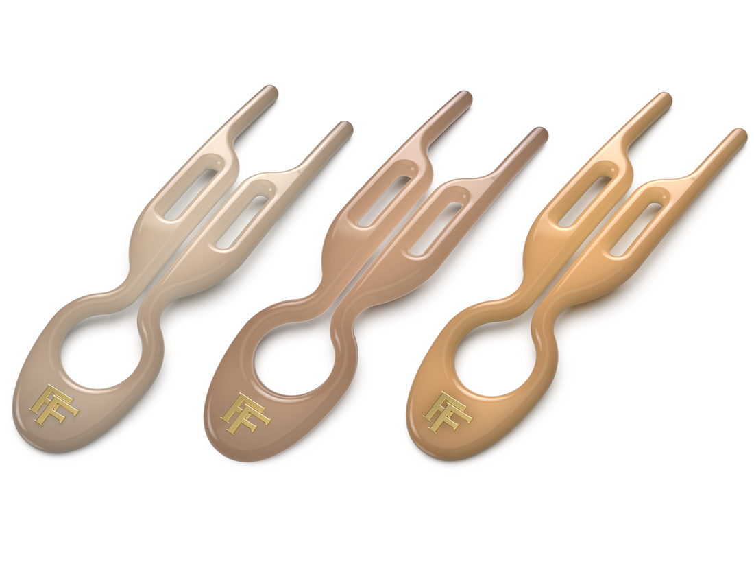 Nº 1 HAIRPIN | Paris Collection | Soft Beige, Satin Sand & Smooth Caramel